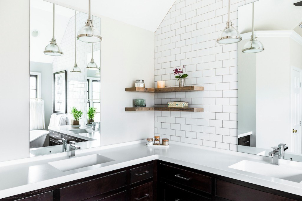 Bathroom remodel with a freestanding slipper tub in Berwyn, PA — by Fedor Fabrication