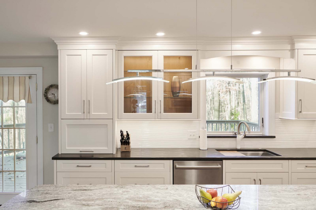 Prep Sink in Kennett Square, PA kitchen remodel — White Shaker cabinetry