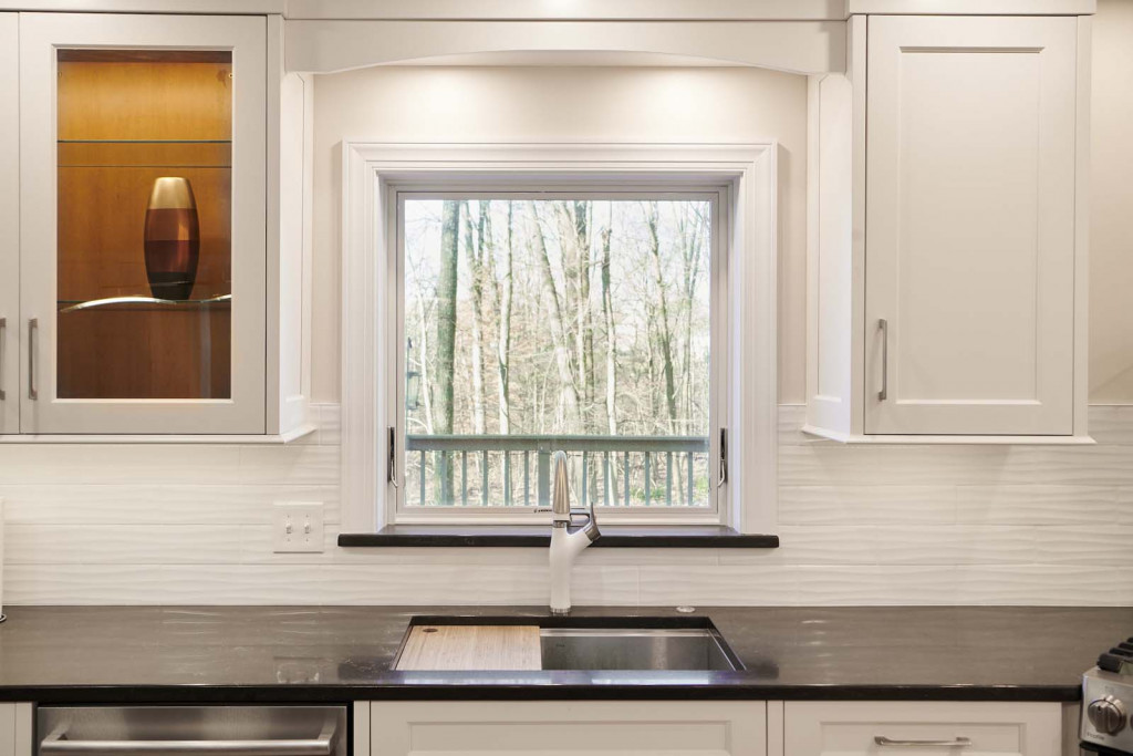 Window Sink in Kennett Square, PA kitchen remodel — White Shaker cabinetry