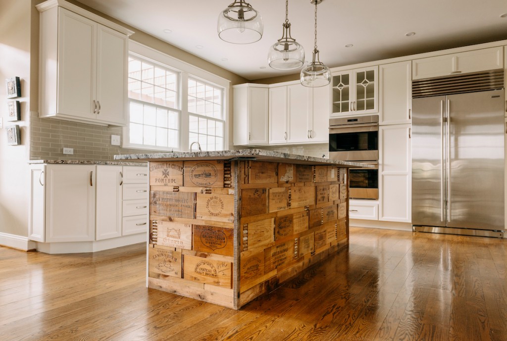 Bordeaux Crates in Media, PA kitchen remodel — White recessed-panel cabinetry
