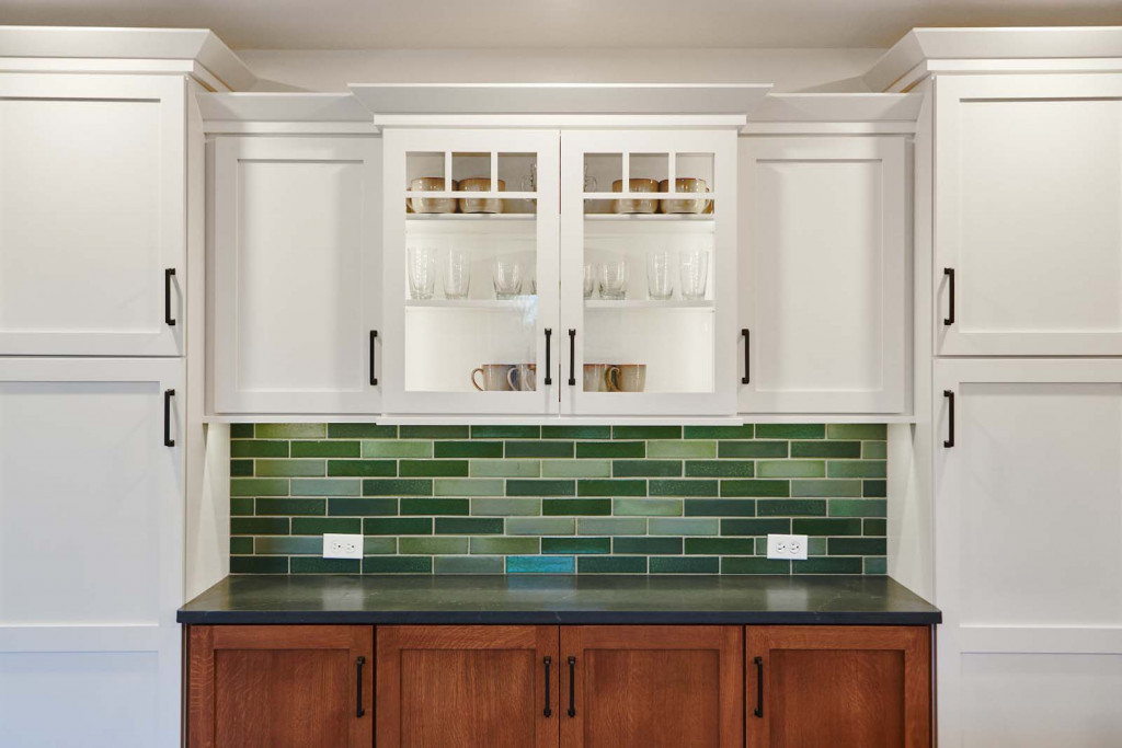 Coffee Bar in Phoenixville, PA kitchen remodel — Two-tone Shaker cabinetry