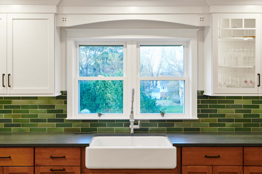 Window Sink in Phoenixville, PA kitchen remodel — Two-tone Shaker cabinetry