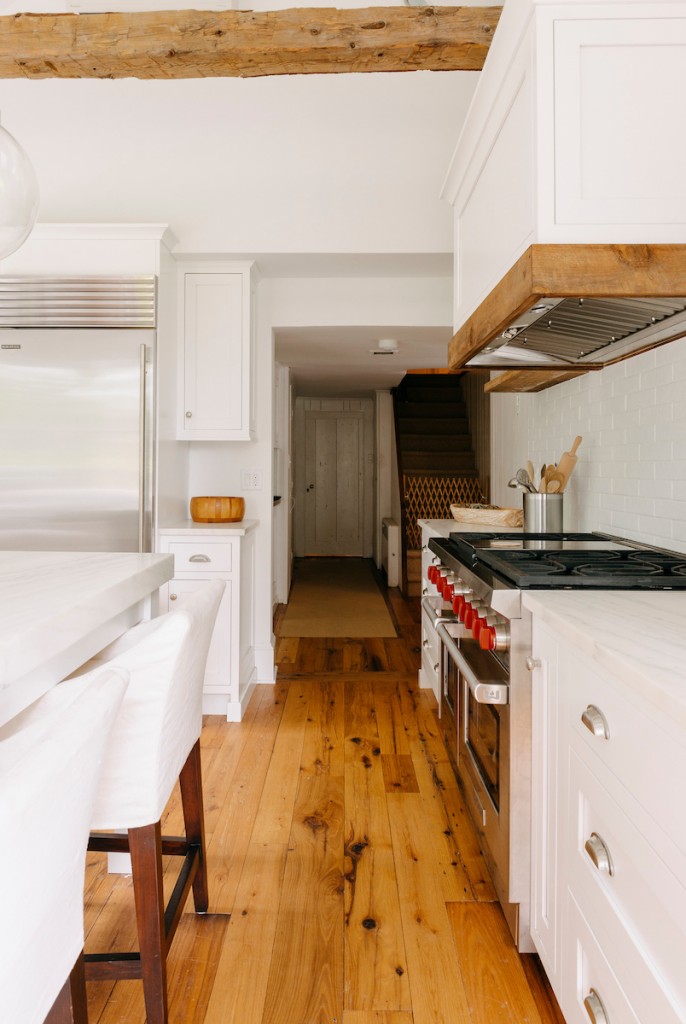 Dutch Galley in Wayne, PA kitchen remodel — White inset Shaker cabinetry