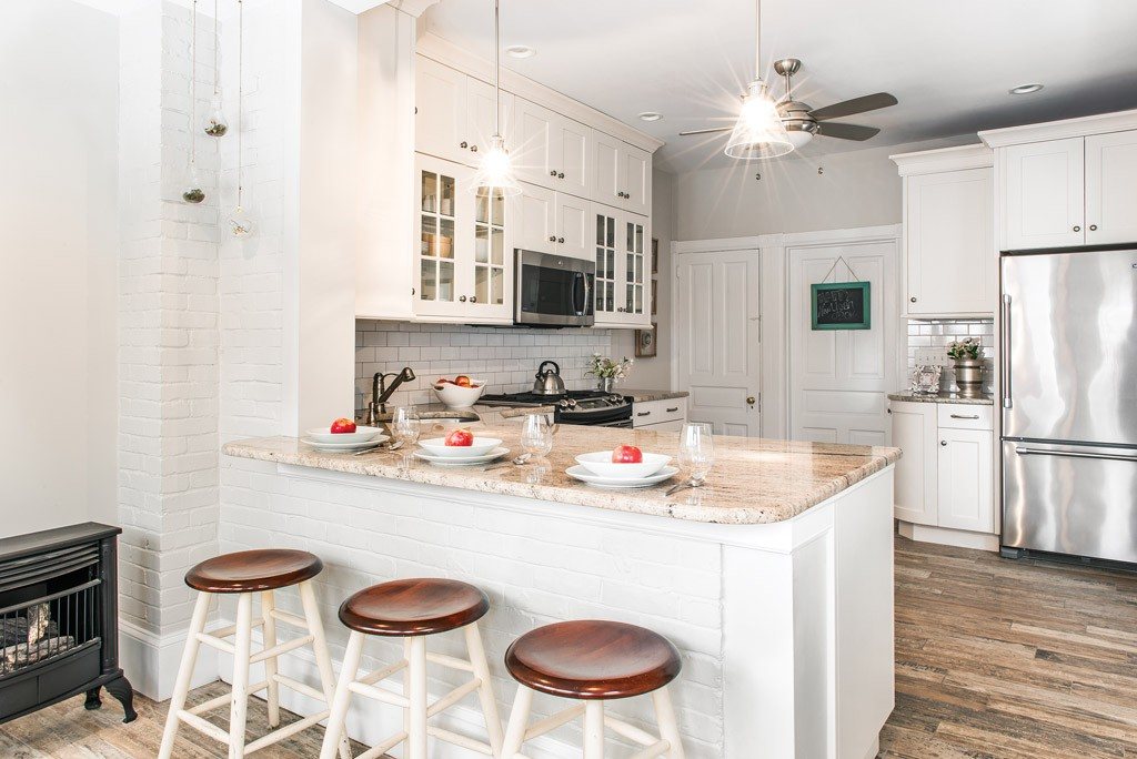 Wood Stove in West Chester, PA kitchen remodel — Borough Victorian