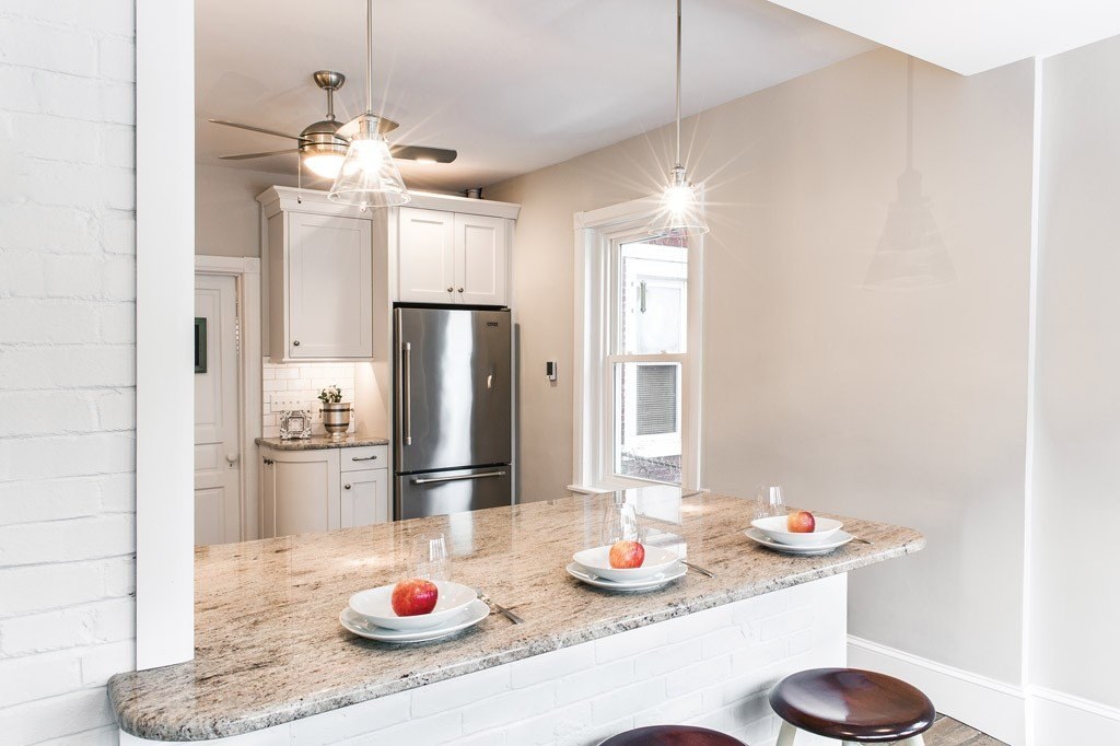 West Chester painted brick kitchen remodel